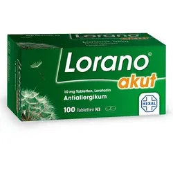 Lorano akut Antiallergikum 100 St - Arzneimittel gegen Allergien, rezeptfrei erhältlich und ideal zur schnellen Linderung von Allergiesymptomen.