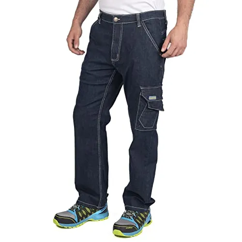 Goodyear Workwear Herren Carpenter Multi Pocket Stretch Denim Arbeitsjeans - Herren-Jeanshosen, strapazierfähiges Comfort Stretch-Denim für maximale Bewegungsfreiheit und Komfort, ideal für Arbeit und Freizeit.