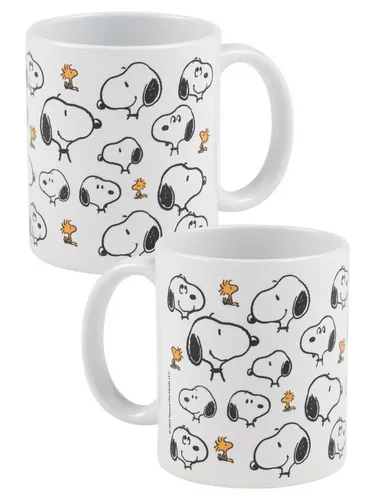 United Labels® Tasse The Peanuts Snoopy Tasse Allover Kaffeetasse Becher 320 ml, Keramik
