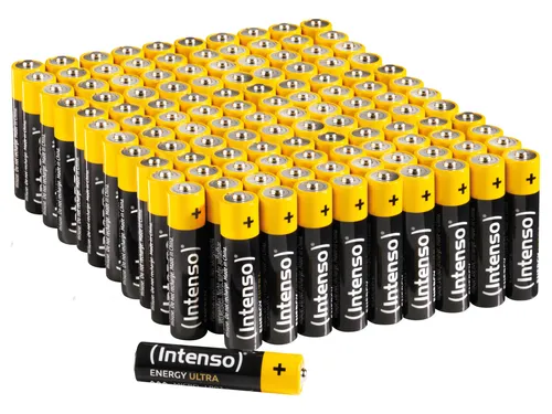 INTENSO Micro-Batterie-Set Energy Ultra AAA, 120 Stück - Praktisches Vorratspack mit 120 Alkaline-Batterien in einer handlichen Box. Ideal für den täglichen Einsatz in Geräten mit hohem Energiebedarf.