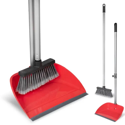 Kehrgarnitur mit Stiel Set Kehrset Besen Schaufel Langstiel 90cm