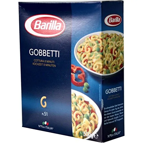 Barilla Gobbetti Nr. 051 Pasta aus Hartweizengriess, 500g - Leckere Hörnchen-Nudeln aus hochwertigem Hartweizengriess, ideal für vielfältige Pasta-Gerichte, schnell zubereitet und perfekt al dente.