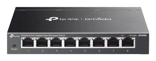 Omada 8-Port Gigabit Easy Managed Switch - ES208G - Netzwerk-Switches mit 8 Ports, einfach zu verwalten und ideal für kleine bis mittelgroße Netzwerke, sorgt für schnelle und stabile Verbindungen.