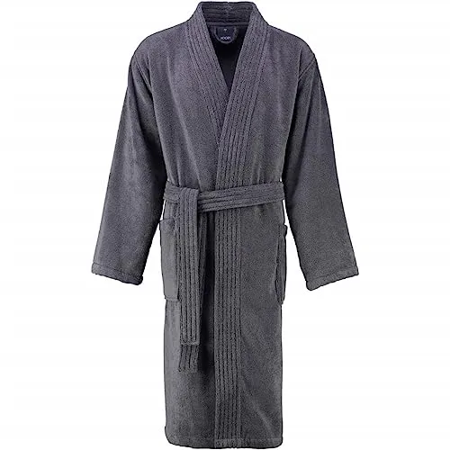 JOOP! Herren Kimono 1647, 54/56 Blau - Herren-Bademantel aus extraflauschigem Walkfrottier, perfekt für Wellness und Entspannung. Hochwertige Baumwolle sorgt für ein angenehmes Tragegefühl.