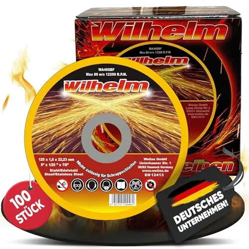 Wilhelm Trennscheiben Ø 125 Edelstahl Metall Stahl Inox Blech Flexscheiben Extradünn 100 x