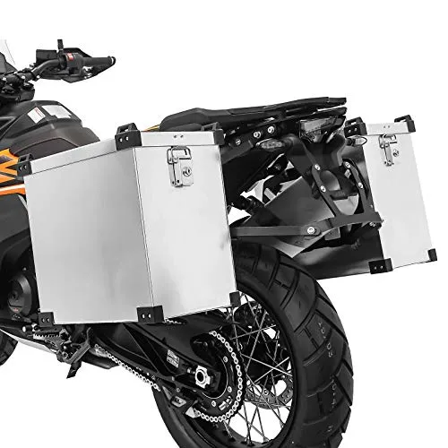 Alukoffer Set NB 40l für Kawasaki KLE 500 + Haltesatz Kofferträger