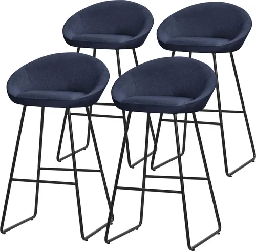 ML-Design Barhocker Set Dunkelblau 75 cm – 4er Set