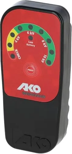 AKO Fencing Weidezaunprüfer mit LED-Anzeige, Zaunprüfer, Berührungsloses Messen bis 10.000V