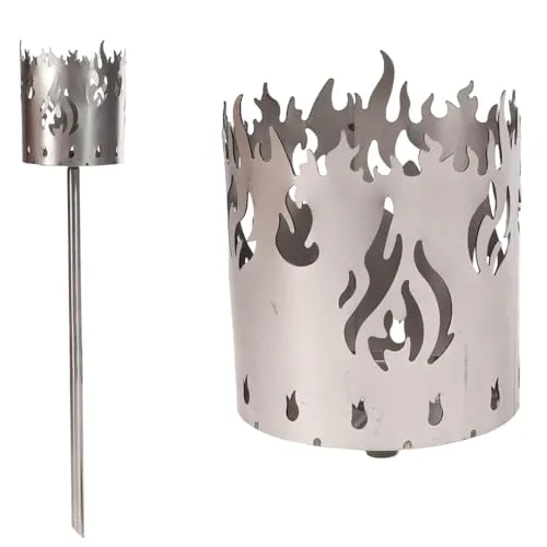 Gartenfackel für draußen Motiv Feuer 3X Brennelemente von Novaliv