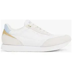 TOMMY HILFIGER Damen Runner Sneaker Essential - Sportliche Damen-Sneaker mit Metallic-Einsatz und gleichfarbigem Tommy Hilfiger-Logo für einen modernen Look, ideal für den Alltag.