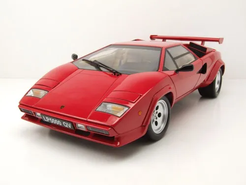 Lamborghini Countach LP 5000S QV 1985 Modellauto 1:12 - Detailgetreues Die-Cast Modellauto im Maßstab 1:12, mit öffnenden Motorhaube und Türen, ideal für Sammler und Liebhaber von Sportwagen.