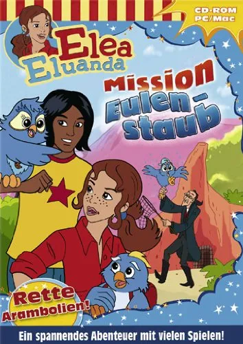 Elea Eluanda - Mission Eulenstaub - Spannendes PC-Spiel für Kinder, mit 10 Mini-Games und interaktiven Entscheidungen, die die Beziehungen der Protagonisten beeinflussen. Hilf Elea und ihren Freunden, Arambolia zu retten!