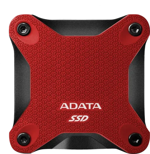 Adata SD620 1TB Externes SSD-Laufwerk, Rot - Externe Festplatte mit 1TB Kapazität, blitzschnellen Übertragungsgeschwindigkeiten von bis zu 520 MB/s und stoßfestem Silikongehäuse für maximale Sicherheit unterwegs.