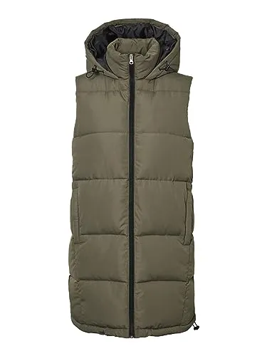 Noisy may NMAURORA HOOD VEST NOOS - Steppweste in Olive - Funktionsjacke aus 100% Polyester, wärmend und ideal für den Alltag. Mit Kapuze und praktischen Eingrifftaschen für zusätzlichen Komfort.