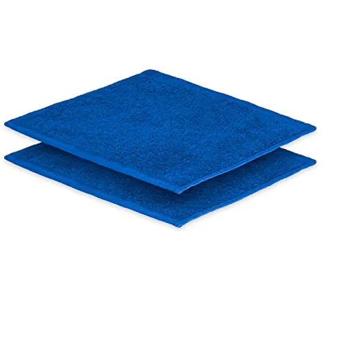 EXKLUSIV HEIMTEXTIL 2X Seiftuch 30 x30 cm Royalblau 500 g