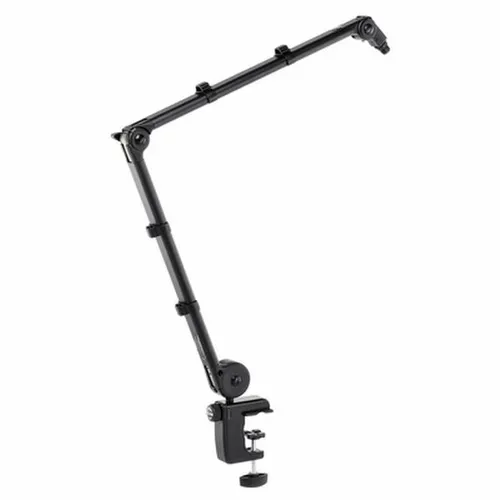 K&M 23865 Mikrofonarm - Ständer & Stützen, flexibler Mikrofonarm mit verstellbarer Länge von 460 bis 960 mm, ideal für Studio- und Home-Recording, inklusive 4 Kabelklemmen.