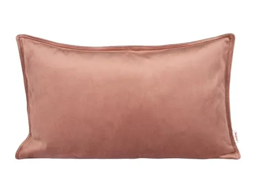 beties - Samt&Sonders-Serie - Kissenhülle ca. 30x50 cm; in Altrosa mit dekorativer Jeansnaht aus deutschem Unternehmen in hochwertiger Qualität