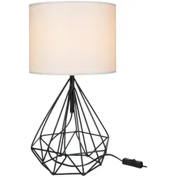 lux.pro Tischleuchte Gloucester - Moderne Nachttischlampe E27 - Stilvolle Tischlampe aus Metall und Textil, ideal für Wohnräume. Mit individuellem Design und Schnurzwischenschalter - perfekt für gemütliche Leseabende.