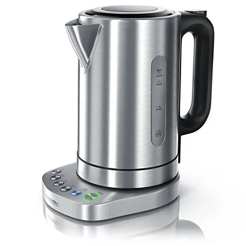 Watt Edelstahl Wasserkocher mit Temperaturstufen