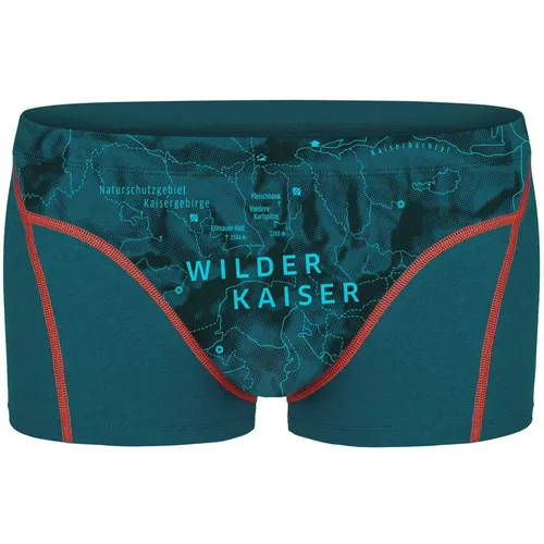 EIN SCHÖNER FLECK ERDE Herren Boxershorts - Wilder Kaiser (Türkis) XL - Herrenunterhosen aus 95% Bio-Baumwolle, fair produziert in der EU. Sportlicher Schnitt und Stretch-Anteil für optimale Bewegungsfreiheit.