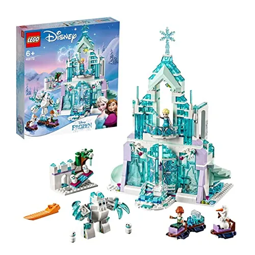 LEGO® 43172 Disney Elsas magischer Eispalast - LEGO Bausatz mit 701 Teilen, ideal für Fans von Disney und der Eiskönigin, fördert Kreativität und Fantasie für Kinder ab 6 Jahren.