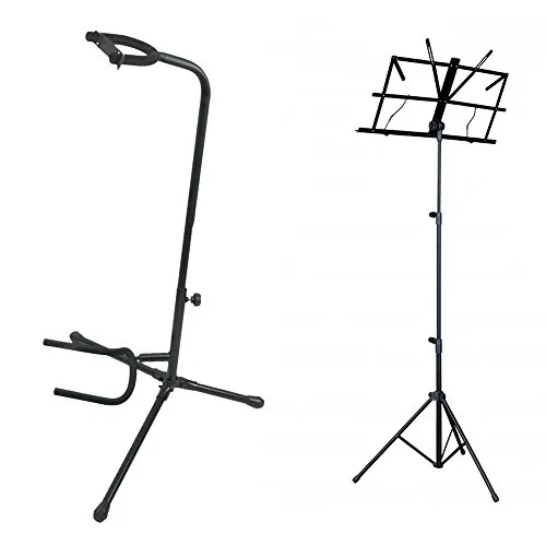 Zoundhouse Einsteiger-Bundle (15: Notenständer + Gitarrenständer/schwarz)