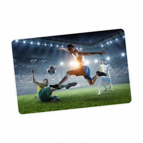 stabile Vinyl Schreibtischunterlage Fußball Bastelmatte Kinder Platzset abwaschb