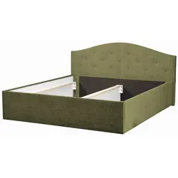 Polsterbett Oslo Khaki 200 x 200 cm in grün von Halmon Schlafkomfort Betten