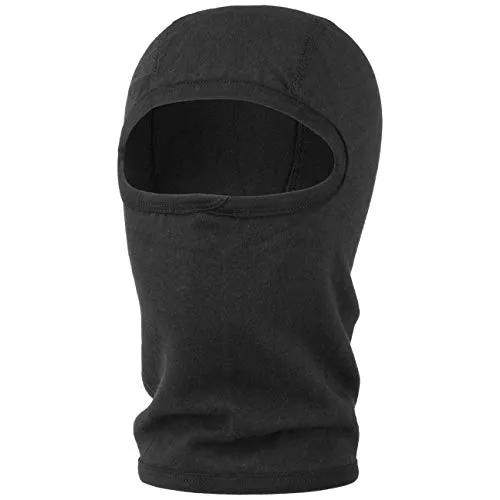 Lipodo Sturmhaube Damen Herren Skimaske aus Baumwolle Schlupfmütze Thermoaktiv Balaclava Wintermütze Winter schwarz One Size