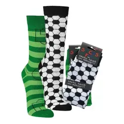 Socks 4 Fun Freizeitsocken Socks 4 Fun Motivsocken Fußball 2er Bündel (2 Paar, 2-Paar, 2-er Bündel) grün|schwarz 36-41