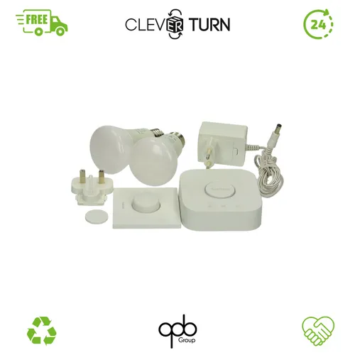 Philips Hue White Starter Set mit E27 Lampen 2er Set (1.055 lm), Smart Button+ H