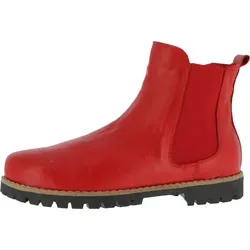 Andrea Conti Damen Stiefelette Leder Chelsea Boot mit losen Einlagen 0340229, Größe:38 EU, Farbe:Rot - Rot - 38