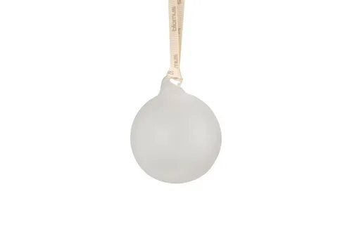 blomus Weihnachtsbaumkugel JUHLA 9cm 2tlg - Eleganter Weihnachtsschmuck in klar Weiß - Hochwertige Weihnachtsbaumkugeln aus Glas, 9 cm groß, perfekt für festliche Dekoration und stimmungsvolle Akzente an Ihrem Weihnachtsbaum.