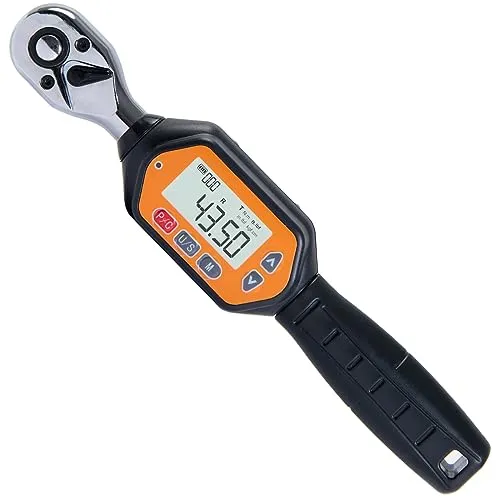 Beslands Drehmomentschlüssel Digital 3/8 1.8-60Nm（1,3-44,25 ft-lbs） Genauigkeit im Uhrzeigersinn ± 2% / Gegen den Uhrzeigersinn ± 2,5% Professionelle Drehmomentschlüssel mit Summer und LED