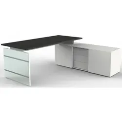 Lugano Komplettarbeitsplatz 180x160 cm Anthrazit von Kerkmann