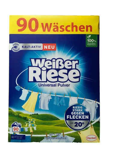 Weißer Riese Universal Pulver (90 Waschladungen), Vollwaschmittel
