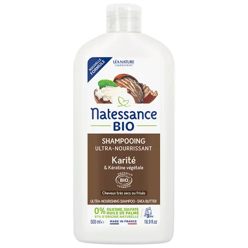 Natessance Ultra-Pflege-Shampoo Bio-Sheabutter und Pflanzliches Keratin 500 ml i