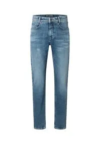 MAC JEANS Arne Modern Fit Business Hose Structure Flex – Blau 36/32 - Klassische Modern Fit Hose aus 95% Baumwolle, ideal für den Büroalltag. Bequeme Passform mit geradem Bein und washed Optik für einen stilvollen Look.