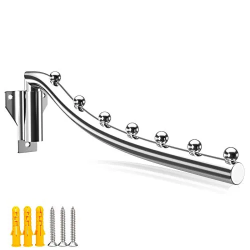 Haken Edelstahl Kleiderbügel Klappbar, Wand Kleiderbügelhalter Garderoben Haken Schrank-Aufbewahrungs Wandhalter Kleiderstange Schwingenarm Kleiderhaken Edelstahl Kleiderlüfter Handtuchhalter Wand 7
