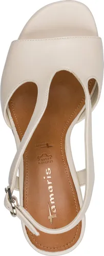 Produktbild Tamaris Damen Sandalette 1-28316-44 mit Slingback und Blockabsatz, Größe: 38 EU, Farbe: Beige