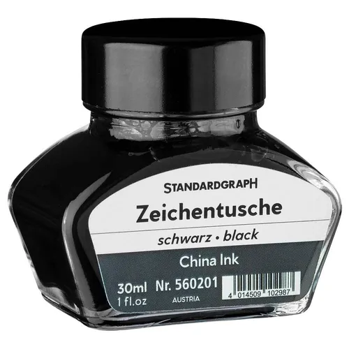 STANDARDGRAPH Zeichentusche schwarz 30,0 ml, 1 St.