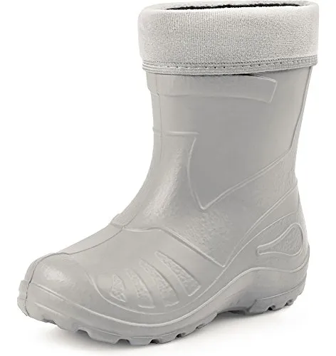 Ladeheid Gummistiefel Kinder – Federleichte, wasserdichte Eva Thermo Regenstiefel (Grau, 22 EU) - Gummistiefel für Kinder, ideal für alle Jahreszeiten. Leicht, reißfest und 100% wasserdicht, mit zusätzlicher Isolierung für den Winter. Perfekt für Jungen und Mädchen!
