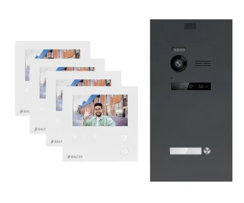 BALTER EVO MINI Video Türsprechanlage 2 Draht 1 Familie - Türsprechanlage mit 4x 4,3