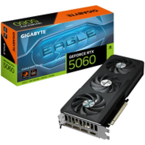 Gigabyte RTX5060 EAGLE Max OC 8 GB GDDR7 - Grafikkarten mit 8 GB GDDR7, ideal für anspruchsvolles Gaming und kreative Anwendungen, bietet hohe Leistung und hervorragende Bildqualität.