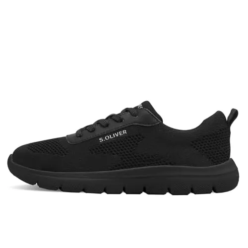 s.Oliver Damen Sneaker flach Sportlich Leicht, Schwarz (Black), 37 EU - Damen-Sneaker mit einzigartigem Performance Footbed für optimalen Komfort und eine angenehme Passform – ideal für den Freizeit-Look!