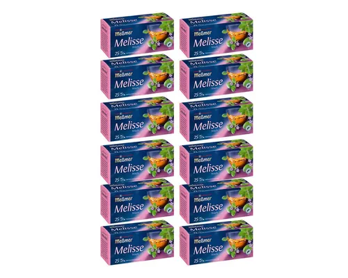 Meßmer Tee, Melissen Mischung mild mit Anis 50g 12er Pack - Genießen Sie die Meßmer Melissen Mischung mit Anis im praktischen 12er Pack. Ideal für entspannende Momente und perfekt abgerundet mit Pfefferminze für ein harmonisches Geschmackserlebnis.