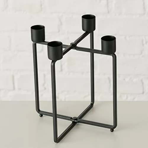 Kerzenleuchter Karos Quadrat Eisen lackiert klappbar Kerzenständer 17x15x15cm