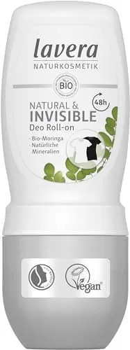 Lavera Deo Roll-on NATURAL & INVISIBLE 48 h - vegan - Deo Roll-on für 48 Stunden zuverlässigen Schutz ohne Aluminium, mit Bio-Moringa und natürlichen Mineralien, ideal für empfindliche Haut.