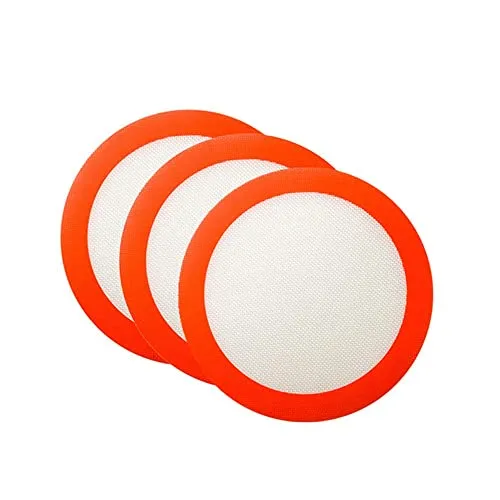 Silikon-Backmatten, 22,9 cm runde Silikonmatten, Kuchenform, antihaftbeschichtetes Silikon-Backblech, wiederverwendbar, hitzebeständig, für Kekse, Macarons, Brot und Gebäck 3 x