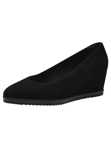 Tamaris Damen Klassische Ballerinas, Frauen Flats,TOUCHit-Fußbett,Slip-ons,klassisch elegant,Ballerinen,Pumps,Halbschuhe,Slipper,Black,38 EU